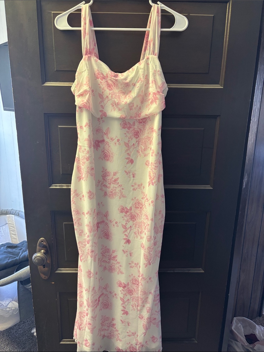 Floral pink dress